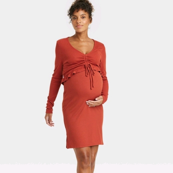 Ingrid & Isabel Skirts Cropped Ruffle Maternity Set Ingrid And